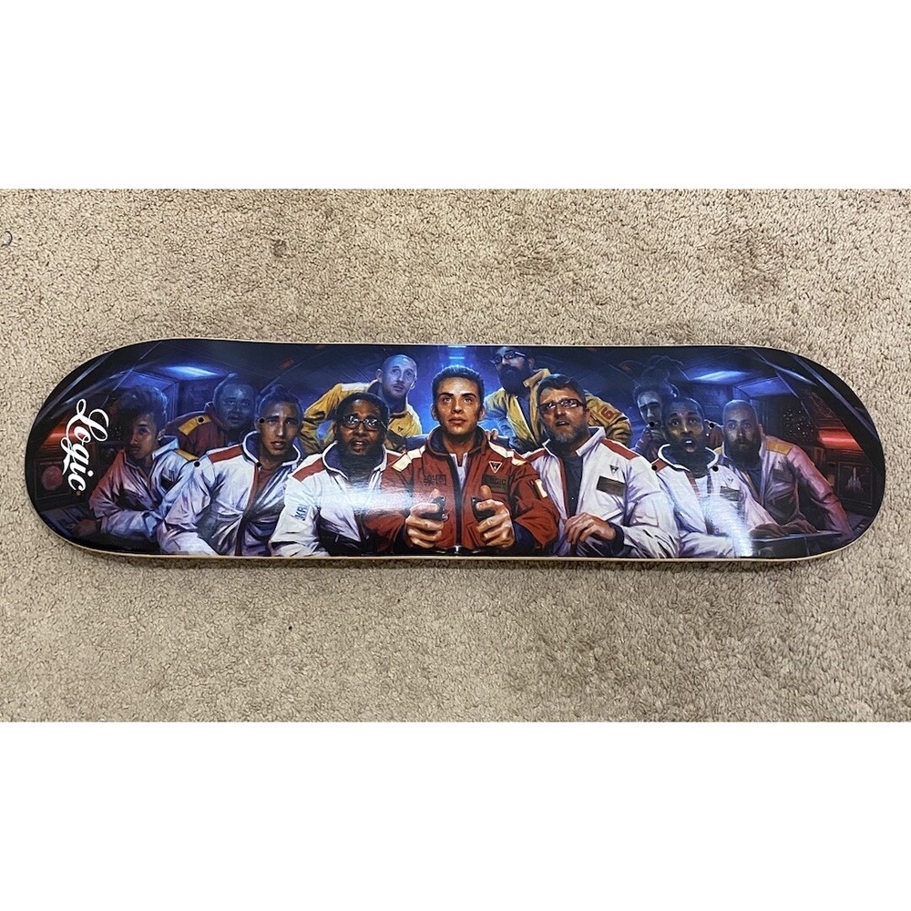 Logic The Incredible True Story album Skateboard Size 8.0 RARE Rap Music Art